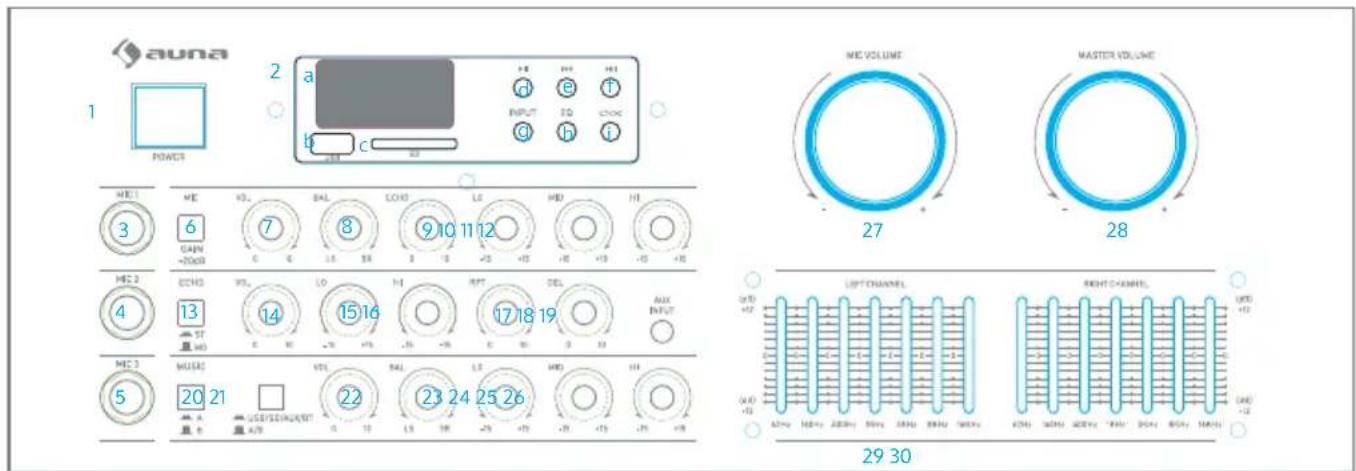 Auna AMP Pro BT - Lato anteriore - 1