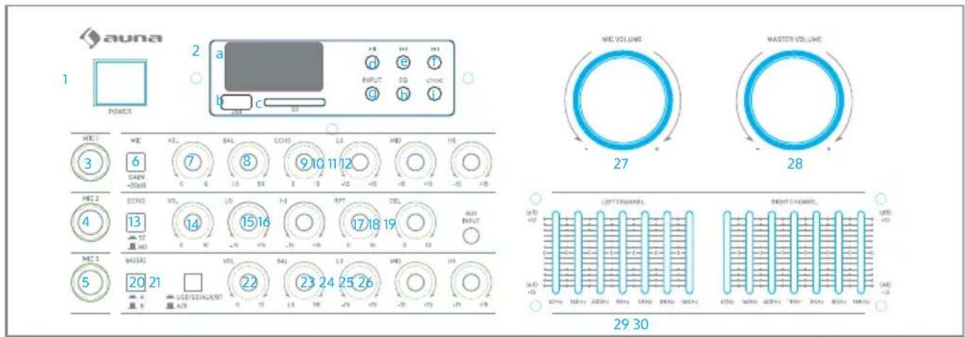 Auna AMP Pro BT - Parte delantera - 1