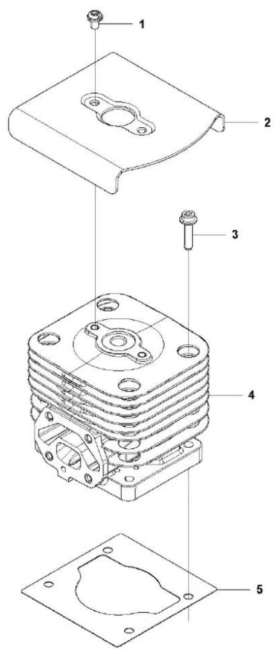 Technical diagram of a mechanical assembly with numbered parts for identification