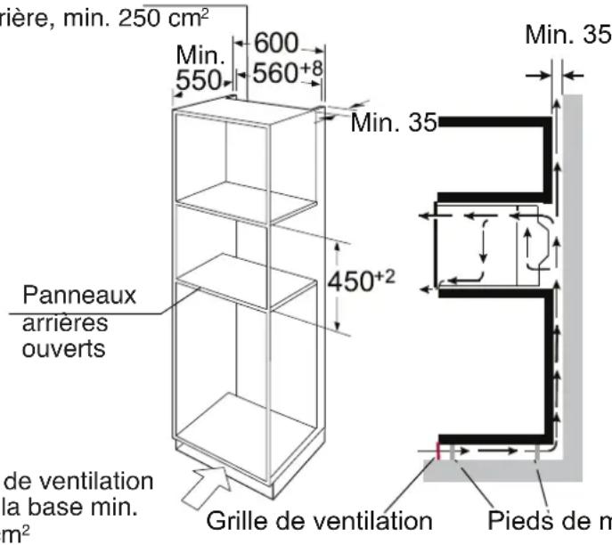 BLAUPUNKT 5MA46510 - Dimensions de l'installation - 1