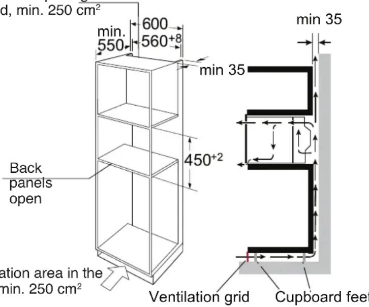 BLAUPUNKT 5MA46510 - Installation dimensions - 1