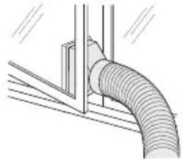 SHARP ULY12EAW - Installare il tubo di scarico del calore - 3