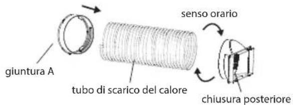 SHARP ULY12EAW - Installare il tubo di scarico del calore - 1