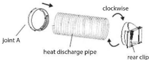 SHARP ULY12EAW - Install heat discharge pipe - 1