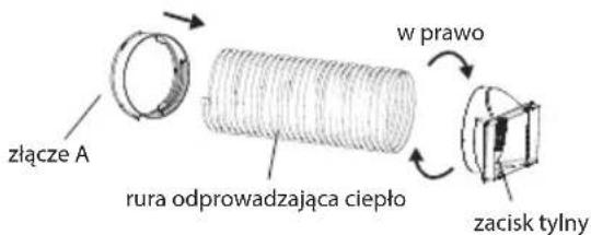 SHARP ULY12EAW - Zainstaluj rurę odprowadzającą ciepło - 1