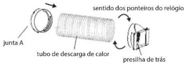 SHARP ULY12EAW - Instalação do tubo de descarga de calor - 1