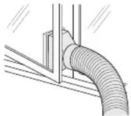SHARP ULY12EAW - Installer un tuyau d'évacuation de chaleur - 3