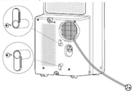 SHARP ULY12EAW - Installation des crochets du cordon d'alimentation - 1