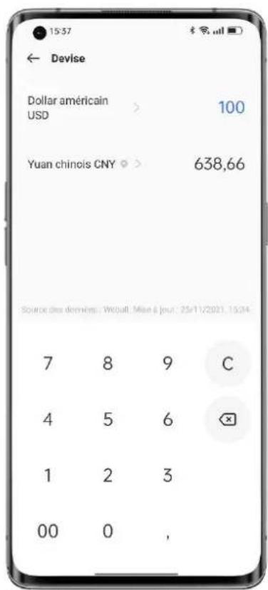 OPPO Find X5 Pro - Calculer les taux de change en temps réel - 1
