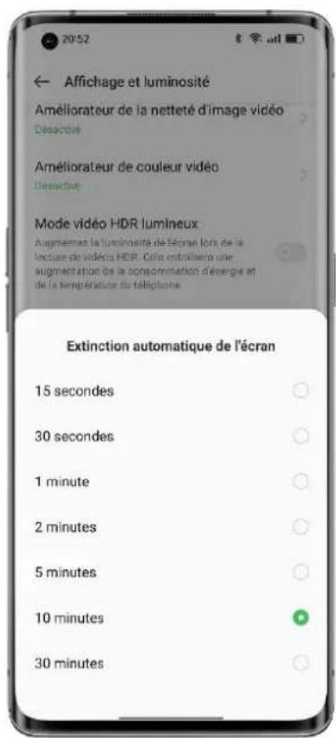 OPPO Find X5 Pro - Extinction automatique de l'écran - 1