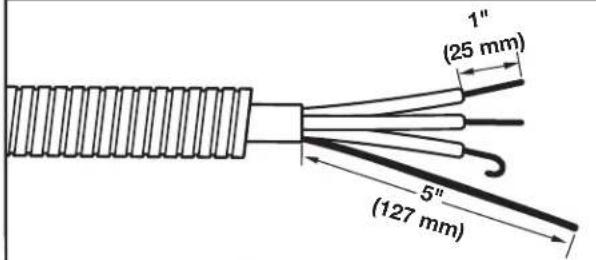 MAYTAG MGD6230HW - Prepare el cable de 4 hilos para la conexión directa - 1