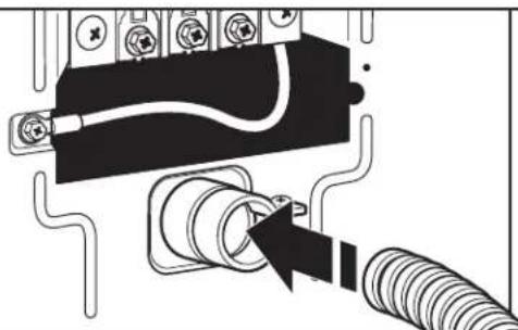 MAYTAG MGD6230HW - Sujete el cable directo al protector de cables - 1