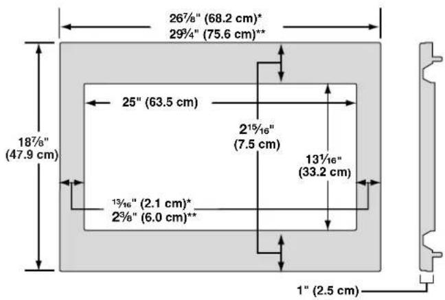 MAYTAG UMC5225GZ - Trim Kit Frame Dimensions - 1