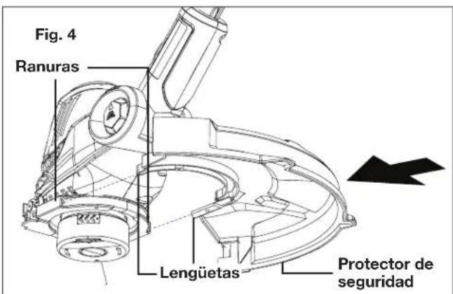 Sun Joe 24VST14 - Instalacion del protector de seguridad - 1