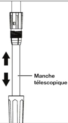 Sun Joe 24VST14 - Réglage du manche téléscopique - 2