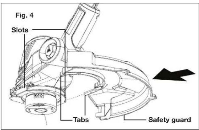 Sun Joe 24VST14 - Fitting the Safety Guard - 1