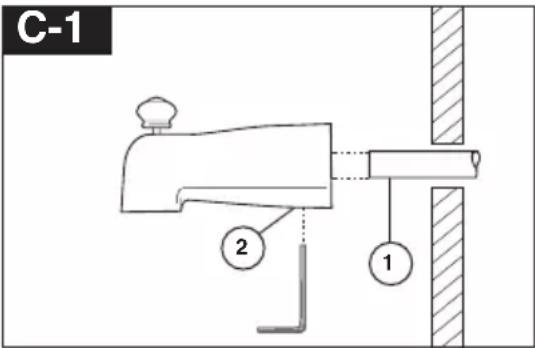 DELTA T14038 - Instalación de la Cabeza de la Regadora y el Surtidor de la Bañera - 1