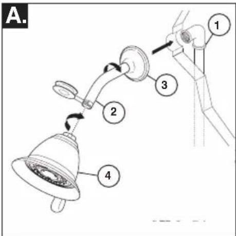 DELTA T14038 - Showerhead and Tub Spout Installation - 1