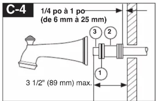 DELTA T14038 - INSTALLATION DU BEC DE BAIGNOIRE : - 4