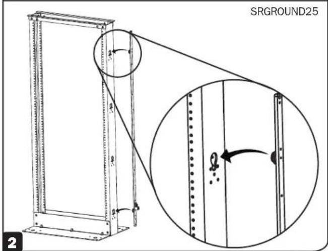 Tripp Lite SRGROUND25 - Racks de Bastidor Abierto de 2 Postes y 4 Postes - 4