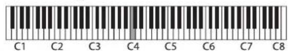 ROLAND LX706 - Lire le nom de la note (par exemple C4) - 1