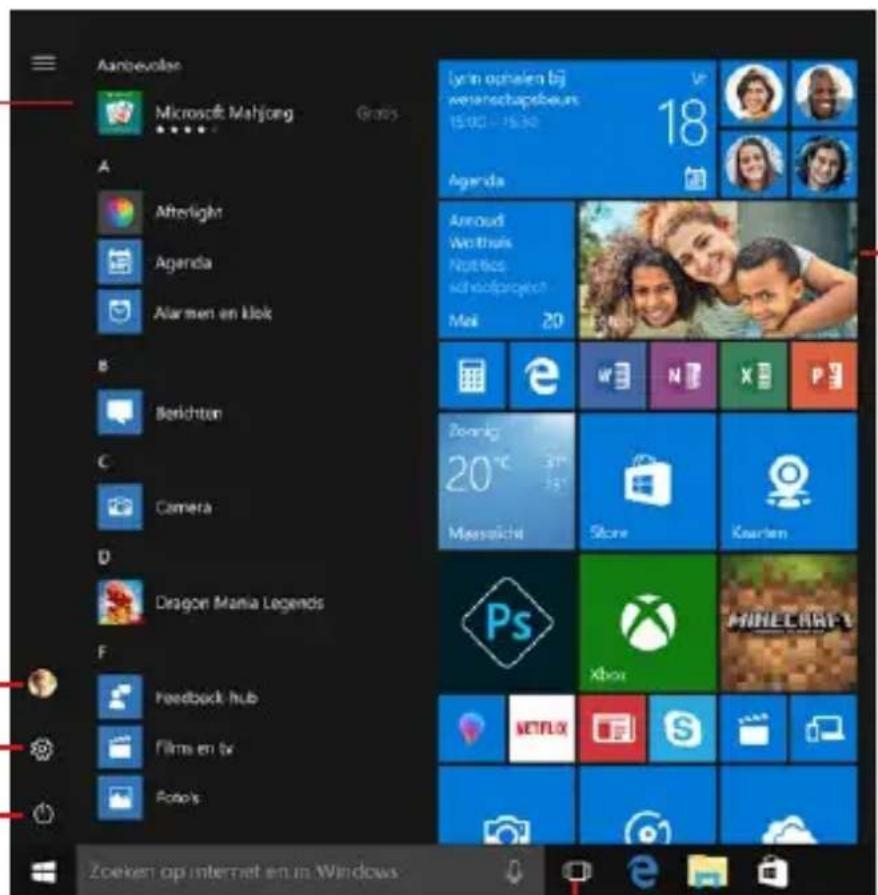 THOMSON NEOX 14 - Presentatie van het startmenu - 1