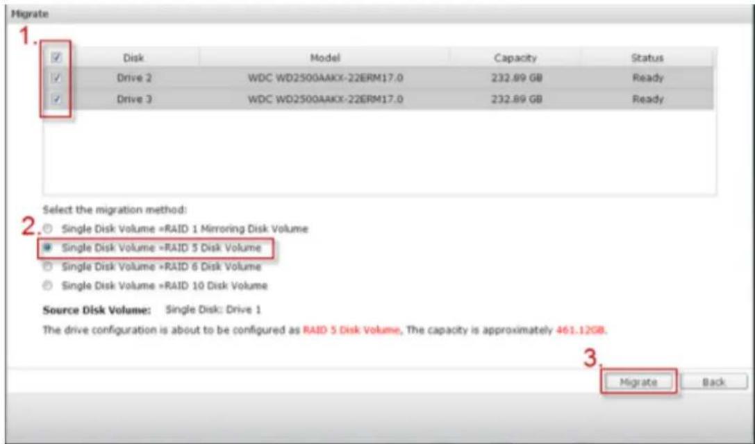QNAP VS4012URP Pro - Migrer (Migration de niveau RAID en ligne) - 3