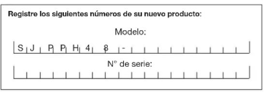 Sun Joe SJPPH48 - Modelo y número de série - 1