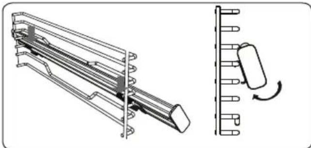 SHARP KA75L64BNHEU - Grilaj metallic cu şină semitelescopică Easyfix - 3