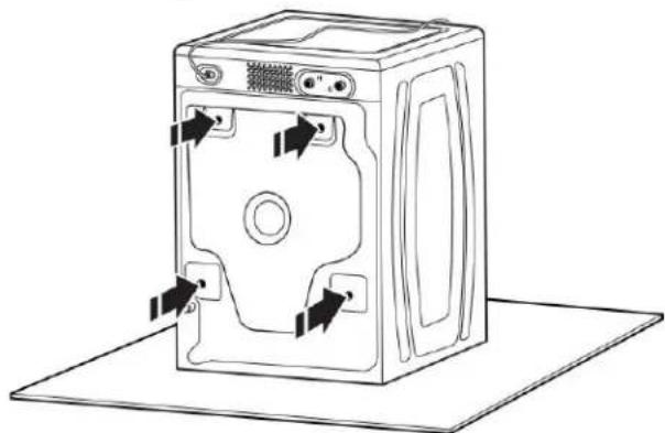 WHIRLPOOL WFW5605MC - Locate transport bolts - 1