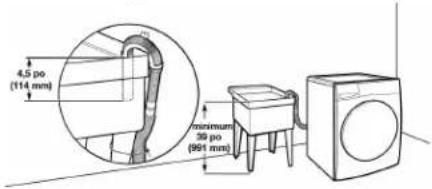 WHIRLPOOL WFW5605MC - Système de vidange dans un évier de buanderie - 1