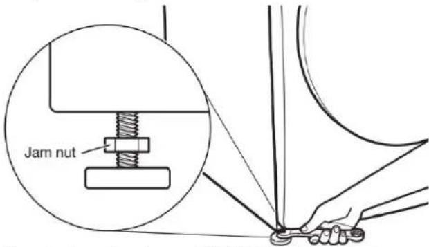 WHIRLPOOL WFW5605MC - Adjust leveling feet - 1