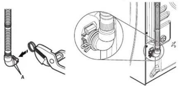 WHIRLPOOL WFW5605MC - Attach drain hose to drain port - 1