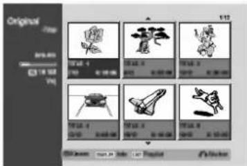 LG DR4810SVL - Druk herhaaldelijk op MENU/LIST om het Original (Titel)-menu te openen. - 1