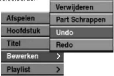 LG DR4810SVL - Selecteer 'Undo' in het Original (Titel)-of Original (Hoofdstuk)-menu en druk verwolgens op ENTER. - 1