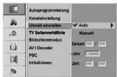 LG DR4810SVL - Manuelles Einstellen der Uhrzeit - 1