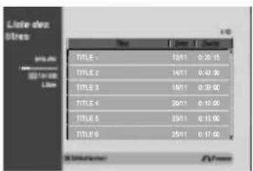 LG DR4810SVL - Utilisation de la Liste des Titres Video - 1
