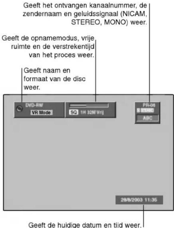 LG DR4810SVL - Informatie op het display terwijl u TV kijkt - 1