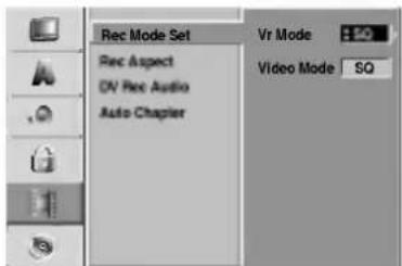 LG DR4810SVL - Réglage mode d'enregistrement - 1