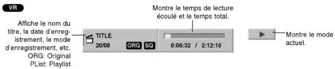 LG DR4810SVL - Affichage à l'écran de l'information du disque (Suite) - 1