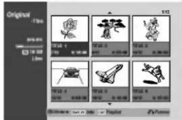 LG DR4810SVL - Pressez MENU/LIST à plusieurs reprises por afficher le menu Original (Titre). - 1