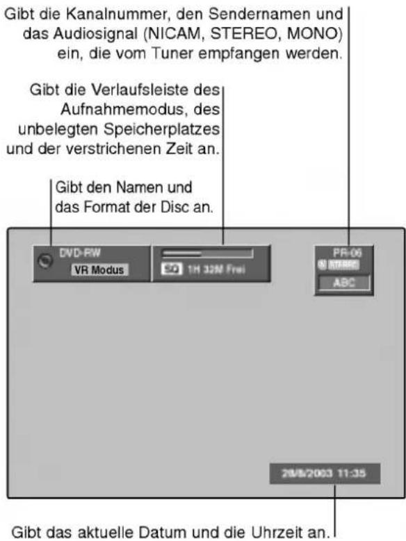 LG DR4810SVL - Anzeigen von Informationen während des Fernsehens - 1
