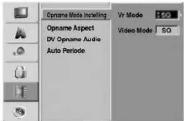 LG DR4810SVL - Opnamemodus instellen - 1
