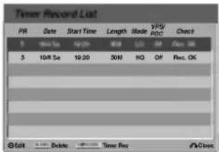 LG DR4810SVL - Checking Timer Recording Details - 1