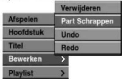 LG DR4810SVL - Selecteer 'Part Schrappen' in de menuopties. - 1