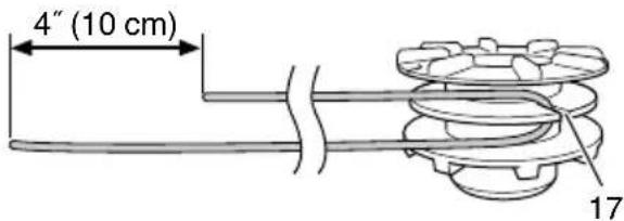 HiKOKI TCG 23ECP - Sustitución de la linea de nylon - 2