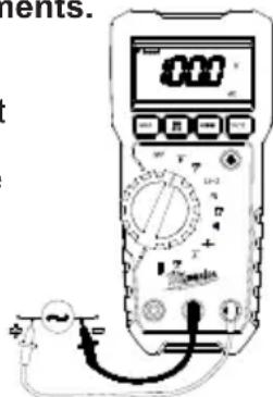 MILWAUKEE 221720 - ADANGER To avoid electrical shock: Never make measurement on a circuit in which voltage over AC600V exists. Do not use with the Battery Cover removed. Keep fingers behind the guards and away from test lead tips during measurements. - 1