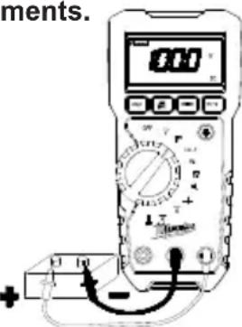 MILWAUKEE 221720 - ADANGER To avoid electrical shock: Never make measurement on a circuit in which voltage over DC600V exists. Do not use with the Battery Cover removed. Keep fingers behind the guards and away from test lead tips during measurements. - 1