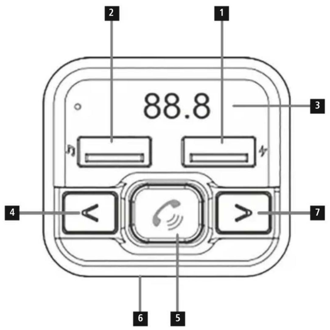 HAMA 00201631 - FMTransmitterwithBluetooth® Function - 1