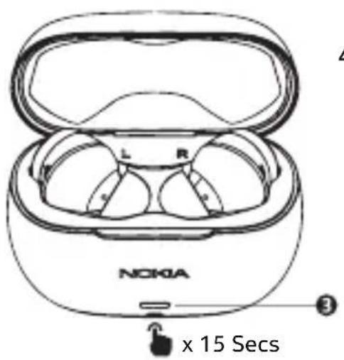 NOKIA Clarity Earbuds TWS821W - Pairing with the device - 4
